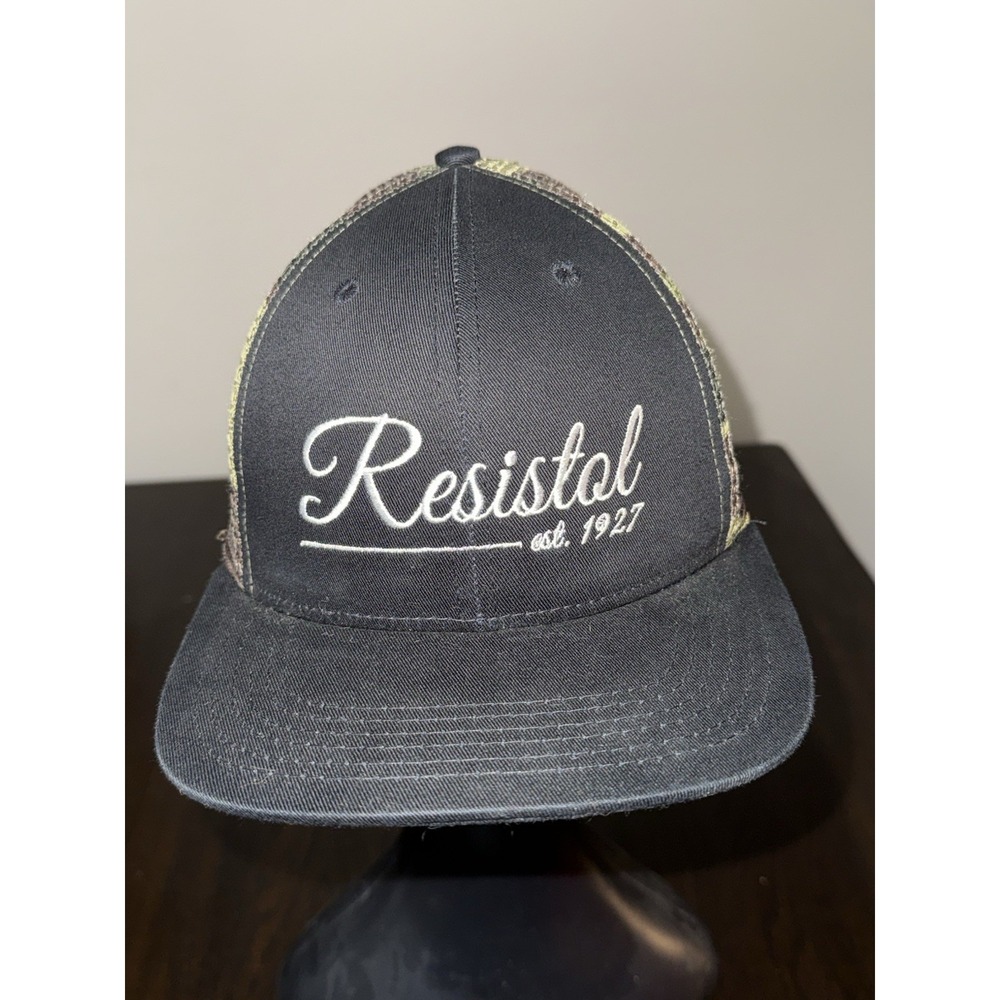Men's Hooey Resistol Black Snapback Trucker Baseball Cap w/ Camo Mesh Adjustable